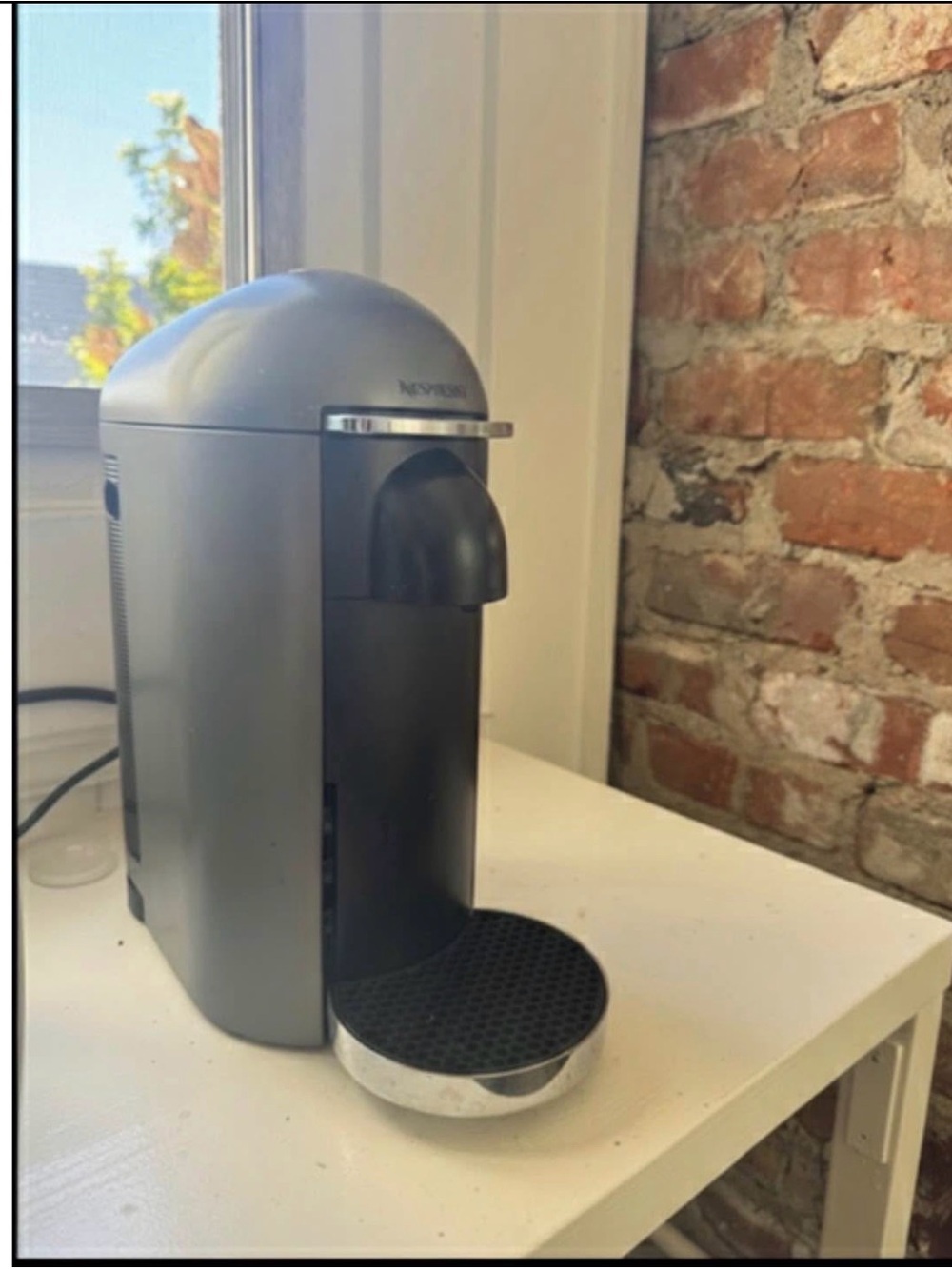 Nespresso Vertue Plus Delux Coffee Maker - Silver and Black